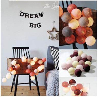3M LED Cotton Ball Garland Lights String Christmas Xmas Outdoor Holiday Wedding Party Baby Bed Fairy Lights Decoration