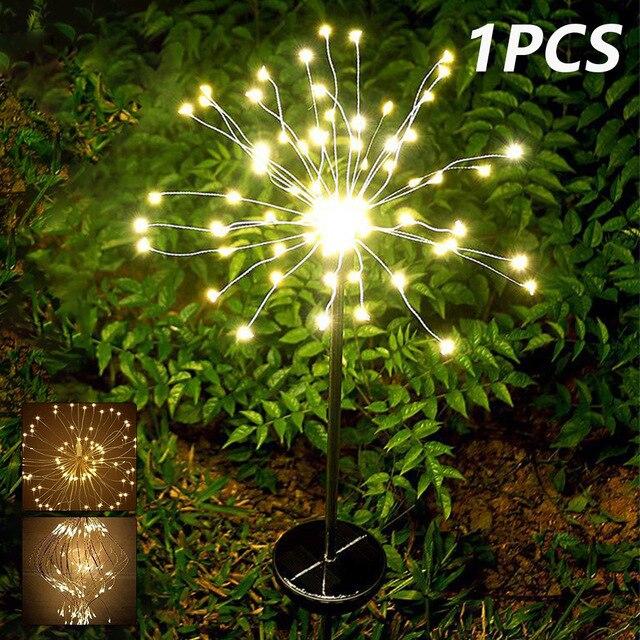Garden Solar Lights Firework Christmas Landscape Path Lawn Lamp Outdoor Waterproof Garden Decoration Light Patio Yard Led Lamps