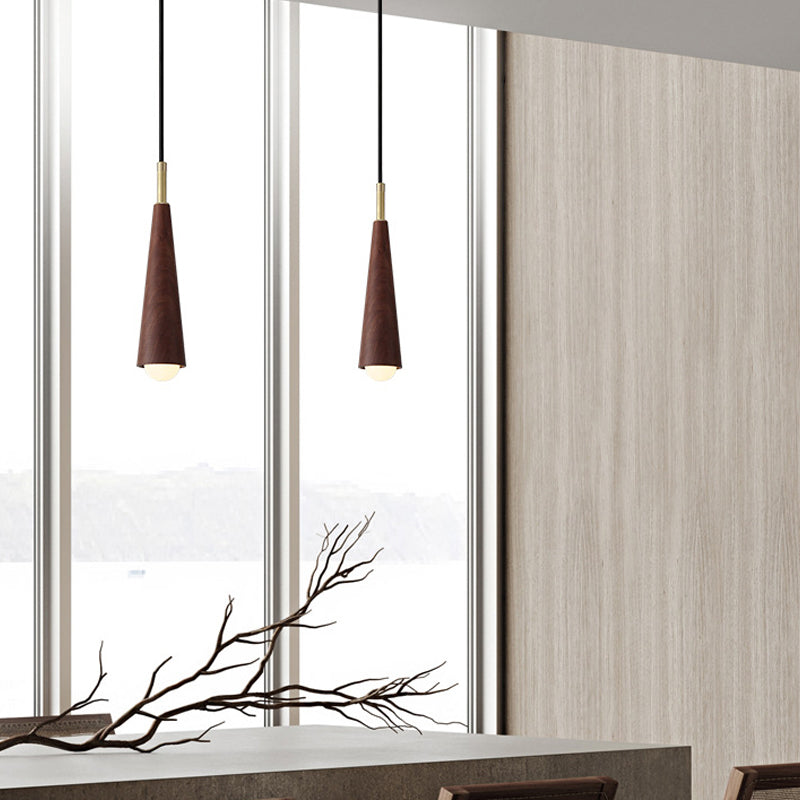 Modern Wooden LED Pendant Light Hanging Lamp Living Room Decor Kitchen Long Tube Pendant Lights