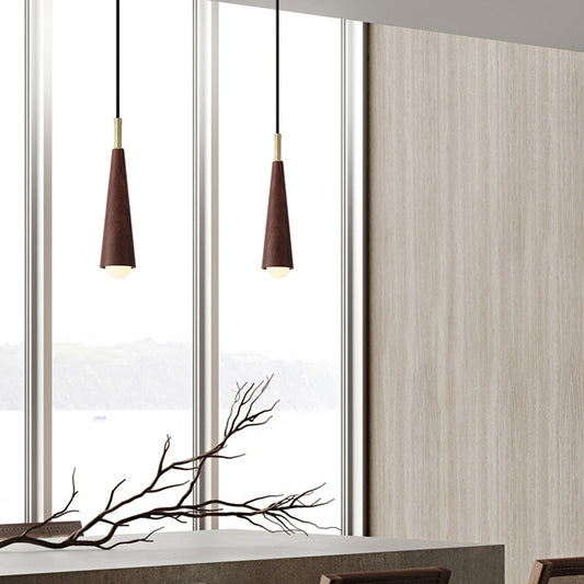 Modern Wooden LED Pendant Light Hanging Lamp Living Room Decor Kitchen Long Tube Pendant Lights