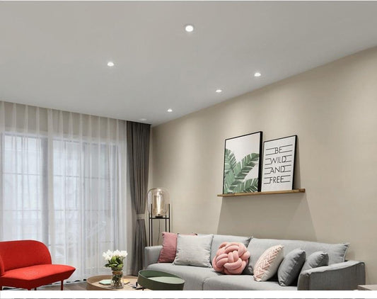 Ultra Thin Downlight Aluminum Recessed Led Downlight Silver White-Silver 3W 5W 7W 9W AC220V Led Ceiling Lamp Spot Led Lighting