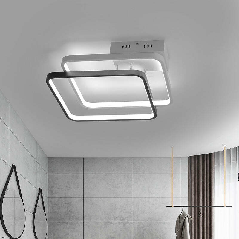 420x420mm Modern Led Ceiling Lights For Bedroom Study Room Living Room White+Black Color Home Deco Ceiling Lamp