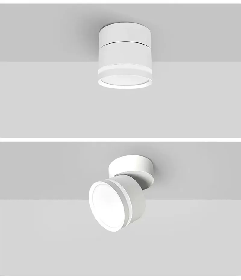 Rotating LED Full Spectrum Surface Mounted Dimmable Downlight  Anti Glare Ceiling Lamp 5W7W10W15W20W Spotlight Indoor