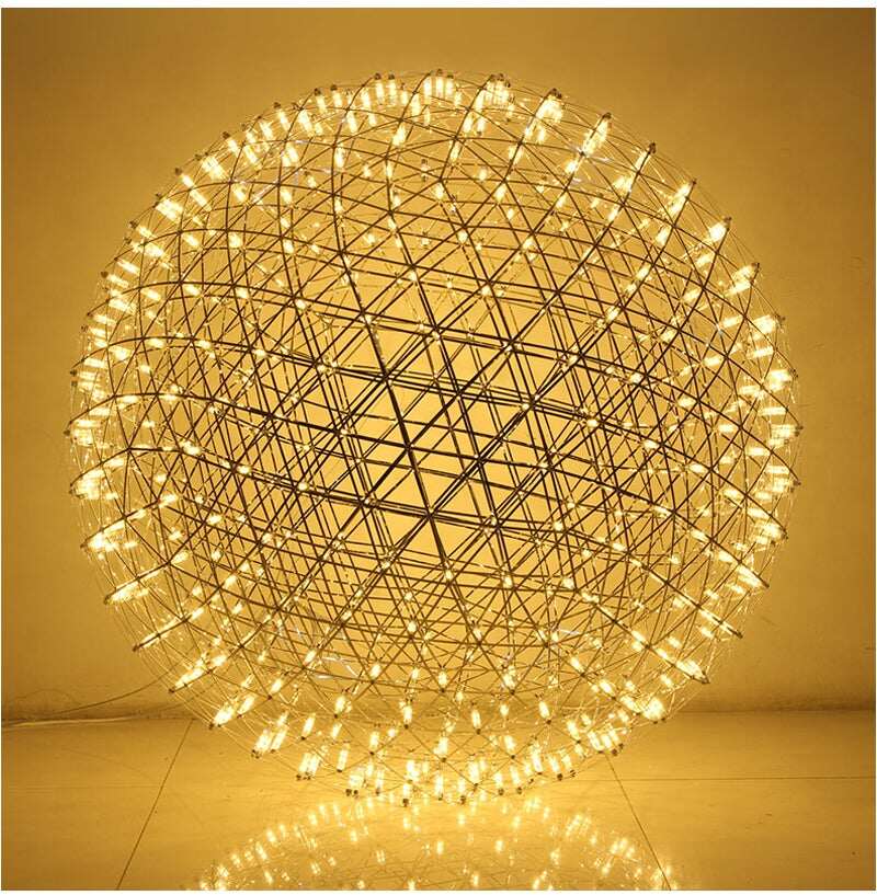 Modern Loft Spark Ball LED Pendant Light Firework Stainless Steel Pendant Lamps