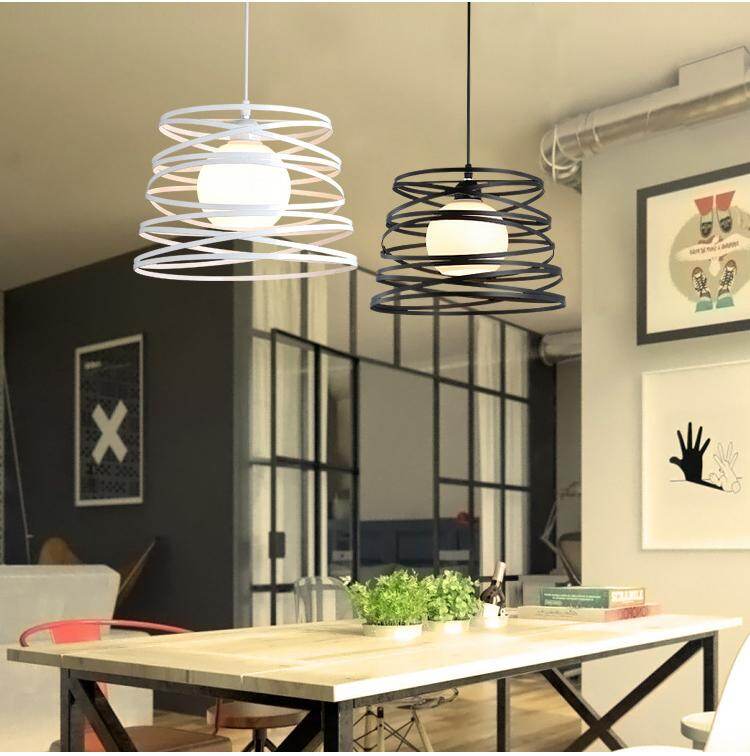 modern cage pendant light iron minimalist retro Scandinavian loft pyramid pendant lamp metal Hanging Lamp E27 Indoor DD01
