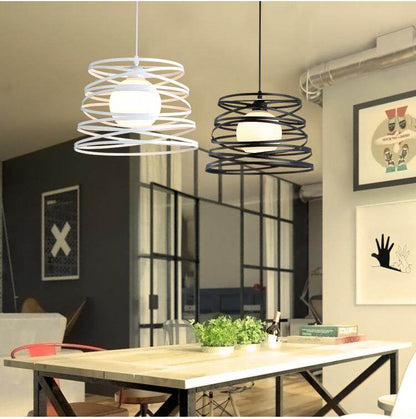 modern cage pendant light iron minimalist retro Scandinavian loft pyramid pendant lamp metal Hanging Lamp E27 Indoor DD01