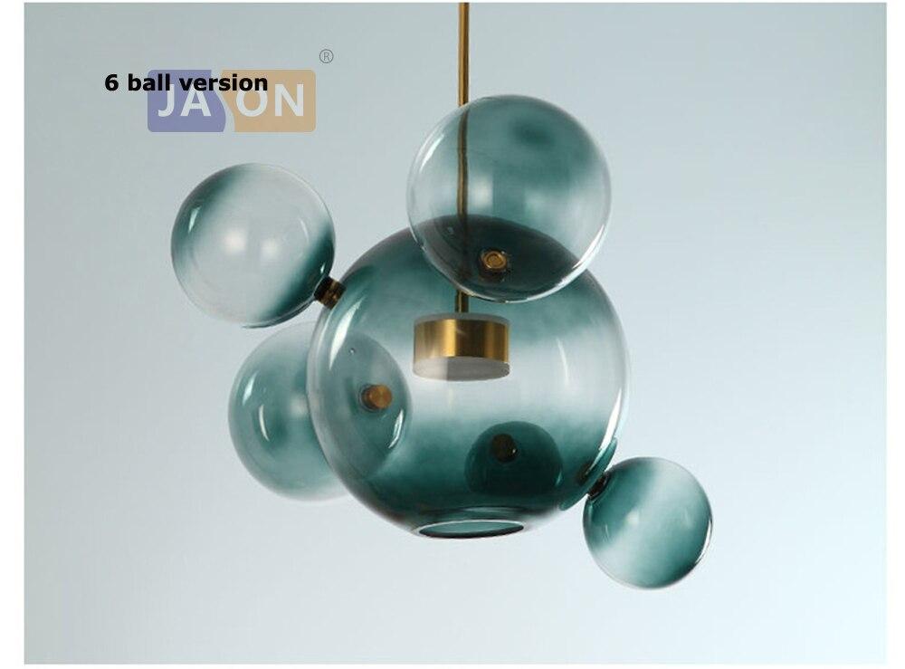 LED Nordic Iron Glass Mickey Gradual Blue LED Lamp LED Light.Pendant Lights.Pendant Lamp.Pendant light For Dinning Room Foyer