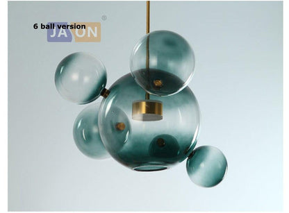 LED Nordic Iron Glass Mickey Gradual Blue LED Lamp LED Light.Pendant Lights.Pendant Lamp.Pendant light For Dinning Room Foyer