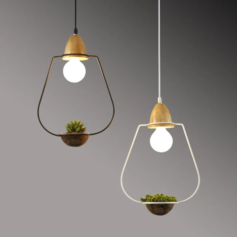 Modern Simple Plant Chandelier American Restaurant Coffee Shop Balcony Iron Decorative Lamps and Lanterns
