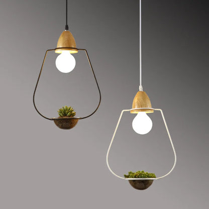 Modern Simple Plant Chandelier American Restaurant Coffee Shop Balcony Iron Decorative Lamps and Lanterns