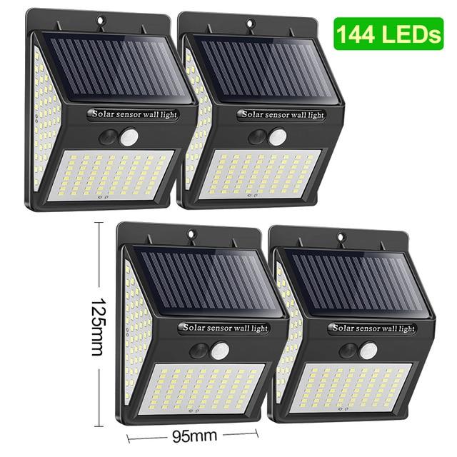 144 LED Solar Light Outdoor Solar Lamp PIR Motion Sensor Waterproof Solar Focus Sunlight For Garden Decoration Street Lantern