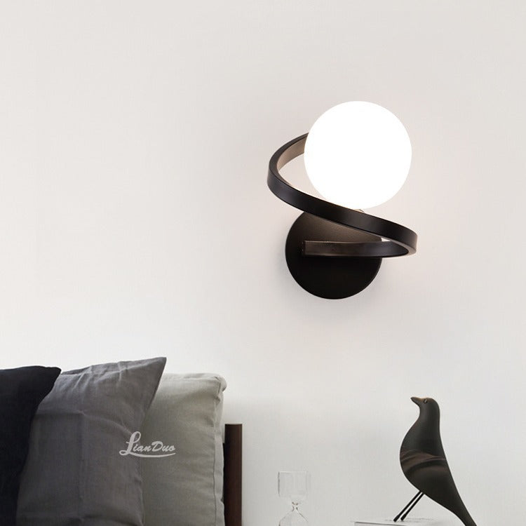 White Frosted Glass Lampshade Wall Lights G9 7W Creative Dining room Bedroom Bedside Aisle Wall Lamp Modern LED Lighting