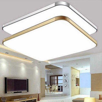 Modern 2.4G RF Remote Control Square Aluminum Acrylic LED Ceiling Lamp Cold White+Warm White Stepless Dimming LED Ceiling Light