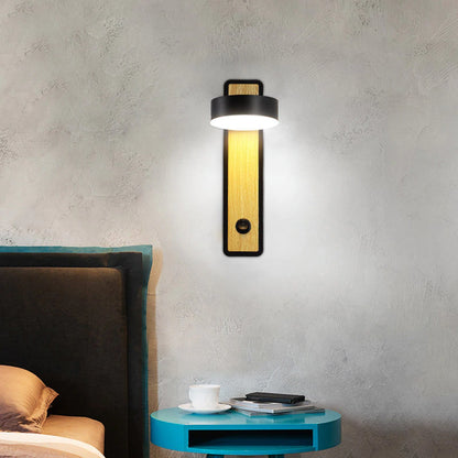 Nordic modern simple indoor wall lamp living room decoration stair lamp bedroom Hotel creative decoration rotating bedside lamp