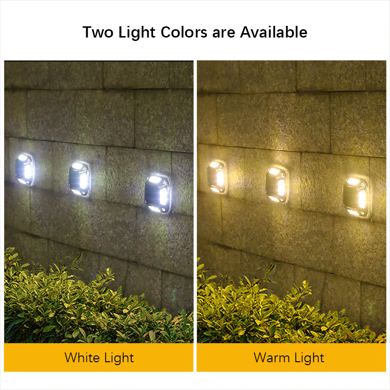 4PCS Solar Dock Lights 8LEDs Deck Driveway Light Outdoor Waterproof Wireless for Path Warning Garden Walkway Sidewalk Steps Deco