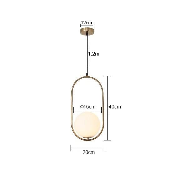 DX Modern Living room/Bedroom/Minimalist/Restaurant Pendant Light Nordic Clothing Decoration Glass Ball Pendant Lamp