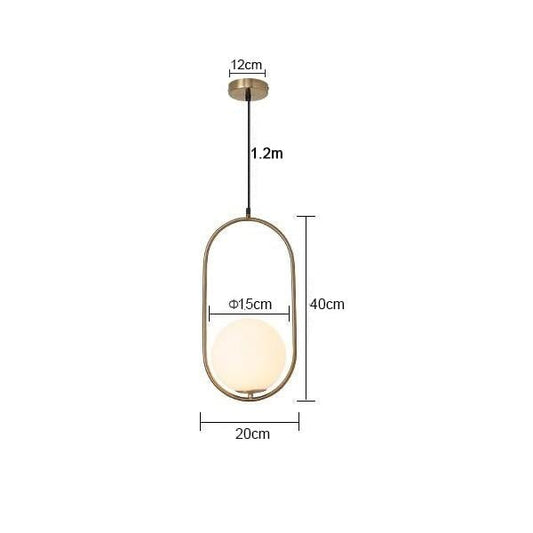 DX Modern Living room/Bedroom/Minimalist/Restaurant Pendant Light Nordic Clothing Decoration Glass Ball Pendant Lamp