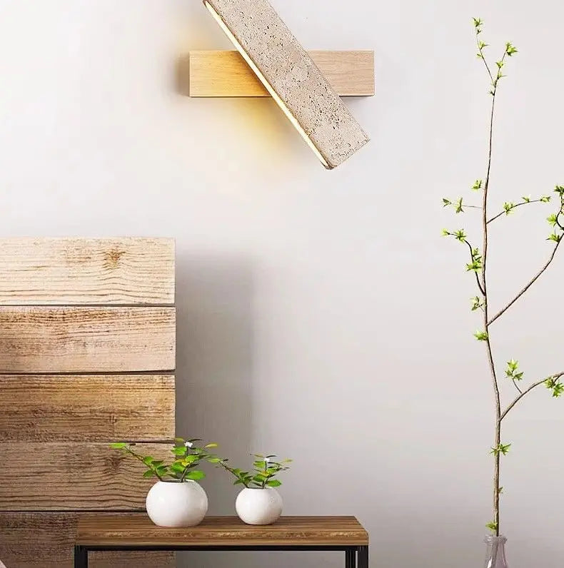 Natural Stone Wall Lamp Art Decor Sconce For Foyer Dining Room Bedroom Stairs Aisle Corridor Atmosphere Lighting
