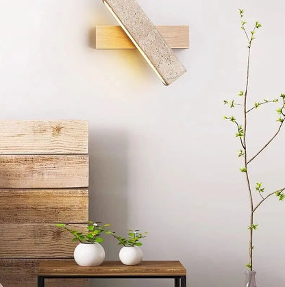 Natural Stone Wall Lamp Art Decor Sconce For Foyer Dining Room Bedroom Stairs Aisle Corridor Atmosphere Lighting
