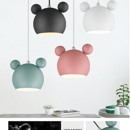 Pendant Lights Nordic Macaron Wrought Iron Personality Cute Lighting Cartoon Corridor Bedroom Children's Bedside Lights