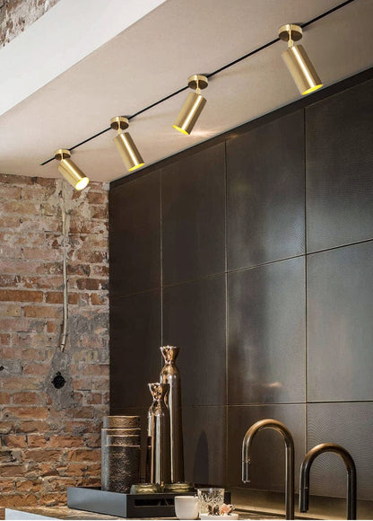Golden Modern Ceiling Light Neutral White Lighting TV Backdrop Living Room Hotel Office Club Bar Cloth Store Ceiling Lamp