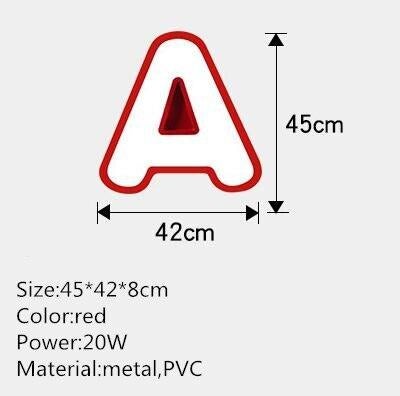 Modern Ceiling LED Lamp The Letter Metal Ironware Acrylic Colorful Iron Light Children Bedroom Indoor Lightings Light Fixture