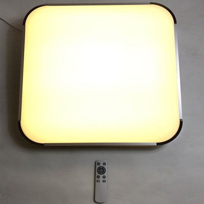 Modern 2.4G RF Remote Control Square Aluminum Acrylic LED Ceiling Lamp Cold White+Warm White Stepless Dimming LED Ceiling Light