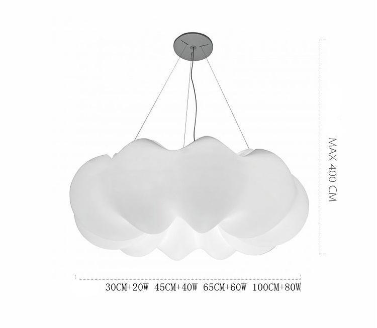 Creative Cloud Chandelier Nordic Simple Modern White Cloud Lamp