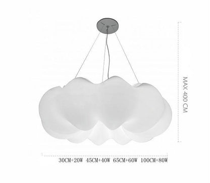 Creative Cloud Chandelier Nordic Simple Modern White Cloud Lamp