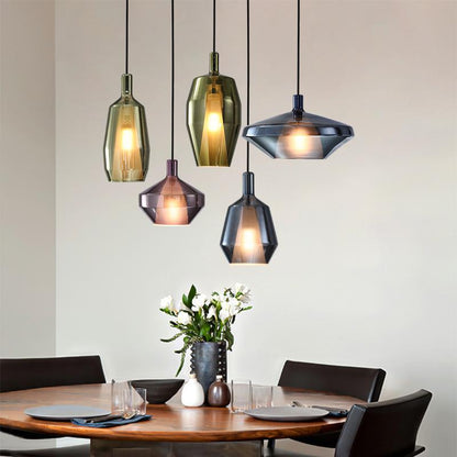 Creative Stained Glass Chandelier Nordic Single-headed Chandelier