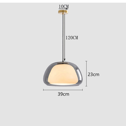 Denmark Design Glass Pendant Lamp Dia 25 40cm Nordic Postmodern Simple Living Dining Room Bedroom Double Glass hanging Lighting