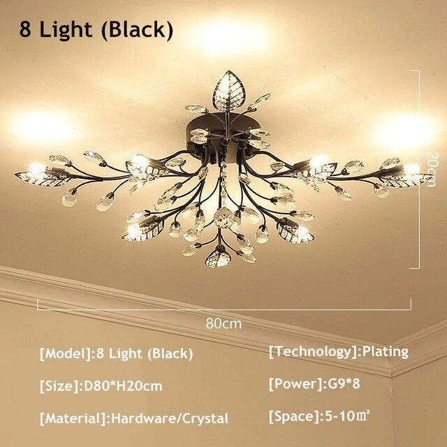 Modern Ceiling Light For Living Room Led Crystal Ceiling Lamp Bedroom Crystal Lamps Dining Gold Loft Lighting Crystal Fixtures