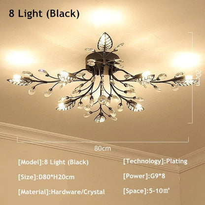 Modern Ceiling Light For Living Room Led Crystal Ceiling Lamp Bedroom Crystal Lamps Dining Gold Loft Lighting Crystal Fixtures