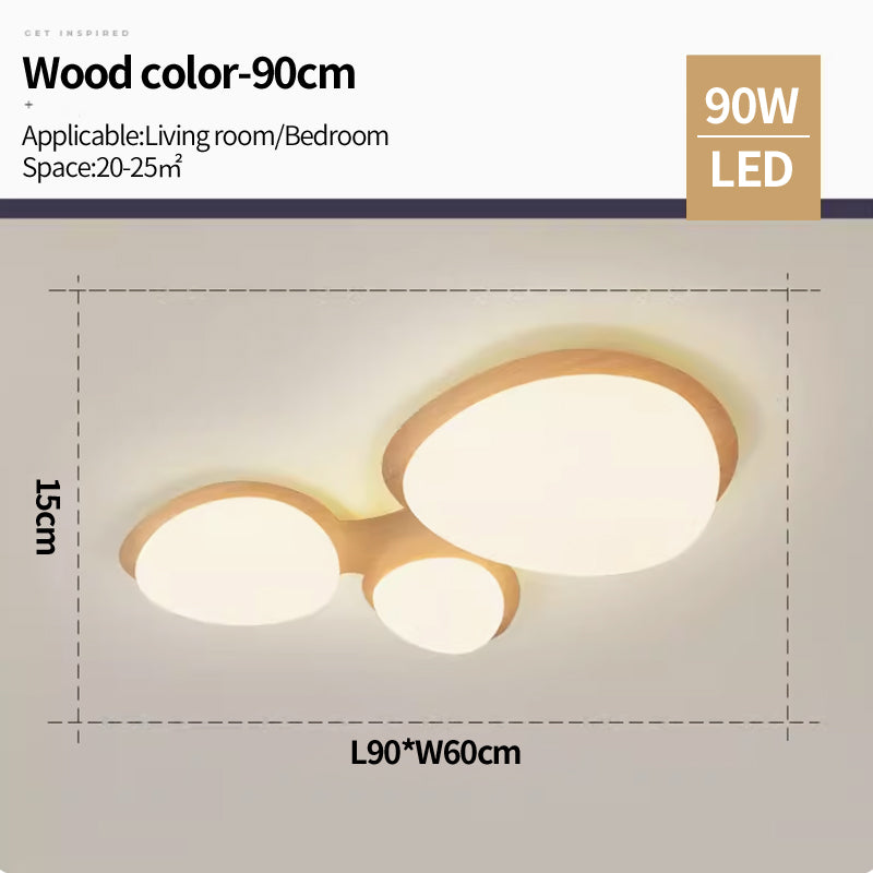 Bedroom Light Nordic Original Wood Grain Color Ceiling Light Modern Creative LED Lighting