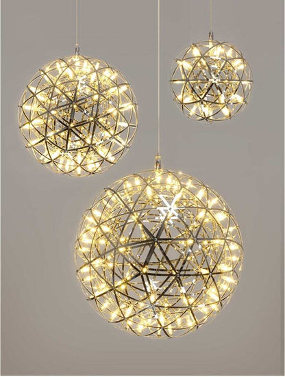 Modern Loft Spark Ball LED Pendant Light Firework Stainless Steel Pendant Lamps