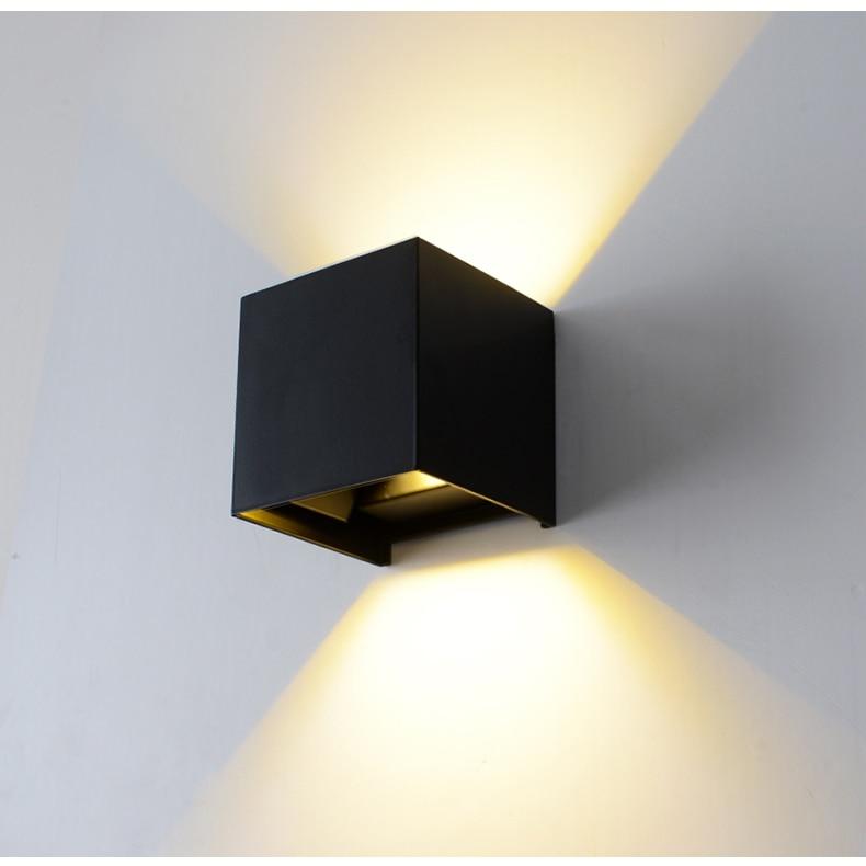 6W LED Wall Lamp IP65 Waterproof Indoor & Outdoor Aluminum Wall Light Surface Mounted Cube LED Garden Porch Light