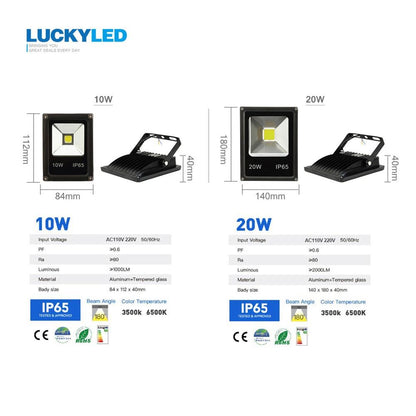 Led Floodlight 10W 20W 30W 50W Outdoor Spotlight Flood Light AC 220V 240V Waterproof IP65 Professional Lighting Lamp