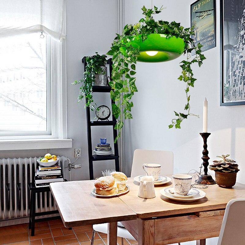 Nordic Aerial Flower Pot Pendant Light Study Creative Personality Bar Plant Potted Plants Babylon Restaurant Cafe Pendant Lamp