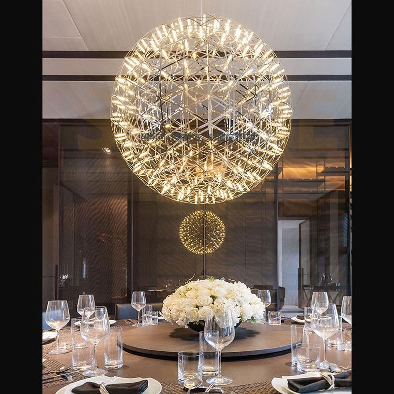 Industrial Loft Iron Ball Sparking Pendant Light LED G4 Modern Nordic Hanging Lamp For Living Room Lobby Hotel Restaurant Cafe
