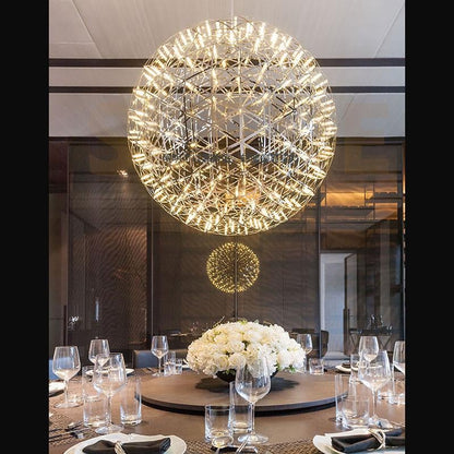 Industrial Loft Iron Ball Sparking Pendant Light LED G4 Modern Nordic Hanging Lamp For Living Room Lobby Hotel Restaurant Cafe