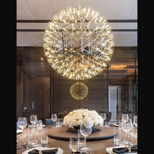 Industrial Loft Iron Ball Sparking Pendant Light LED G4 Modern Nordic Hanging Lamp For Living Room Lobby Hotel Restaurant Cafe