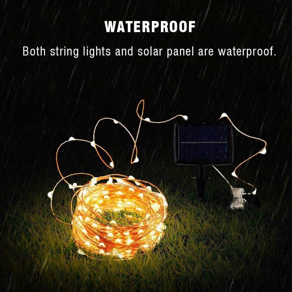 12m 100LED / 5M 50 LED  Waterproof Outdoor Garland Solar Power Lamp Christmas For Garden Decoration