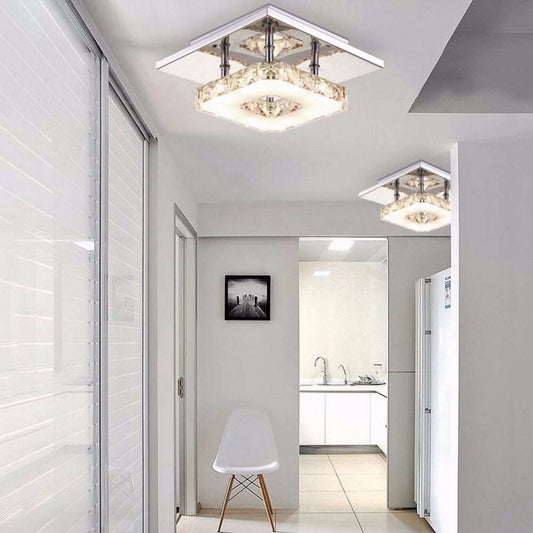 12W Ceiling Lamp Crystal  LED Bulb Base High Light Transmittance Cool White/Warm White Modern Pendant Lamp