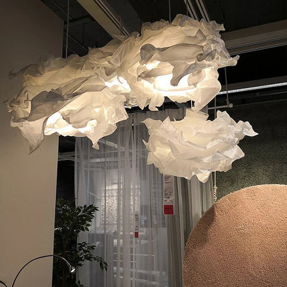 Modern Minimalist Scandinavian European Style Cloud Chandelier Mall Hotel Wedding Shop Theme B&B Convention Paper Lampshade