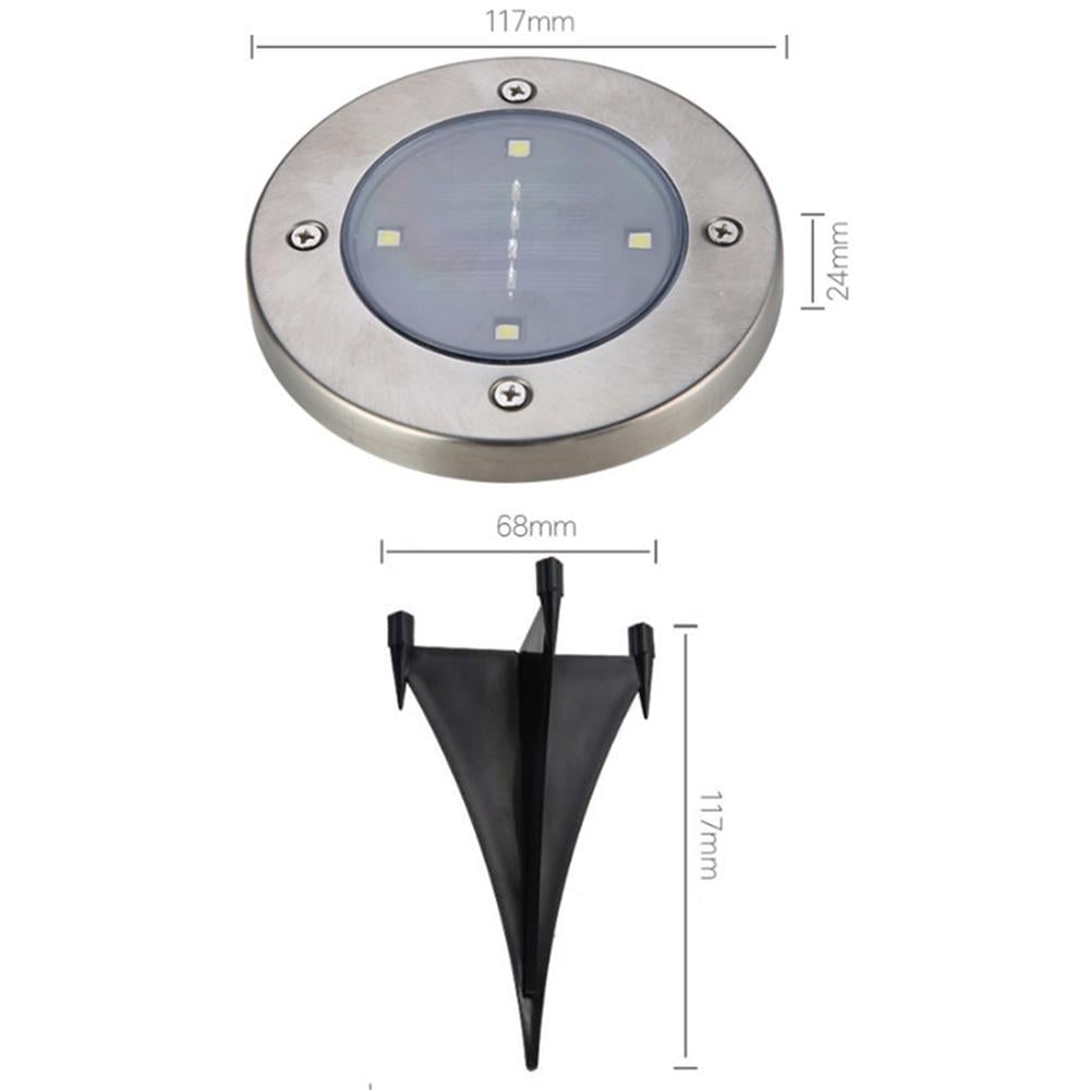 IP65 4 8 12 16LED Solar Underground Lights Stainless Steel Solar Buried Floor Light Outdoor Garden Path Ground Lights