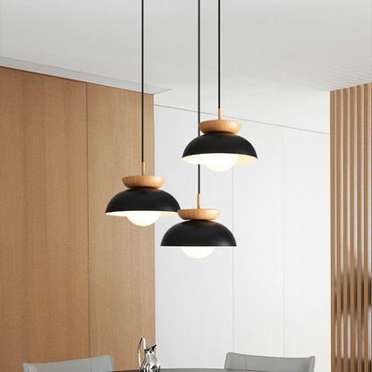 Modern LED Pendant Light  Minimalist Wooden Hanging Lamp for Aisle Balcony Cloakroom Interior Lighting Fixture