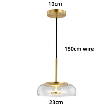 Led Pendant Lighting for Bedroom Bedside Kitchen Restaurant Modern Hanging Lamp Ceiling Decoration Lights Glass Indoor Nordic