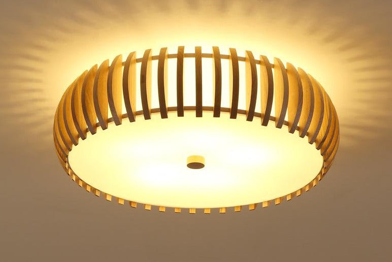 Nordic Simple Bedroom Warm Romantic Study Restaurant Solid Wood Ceiling Lamp