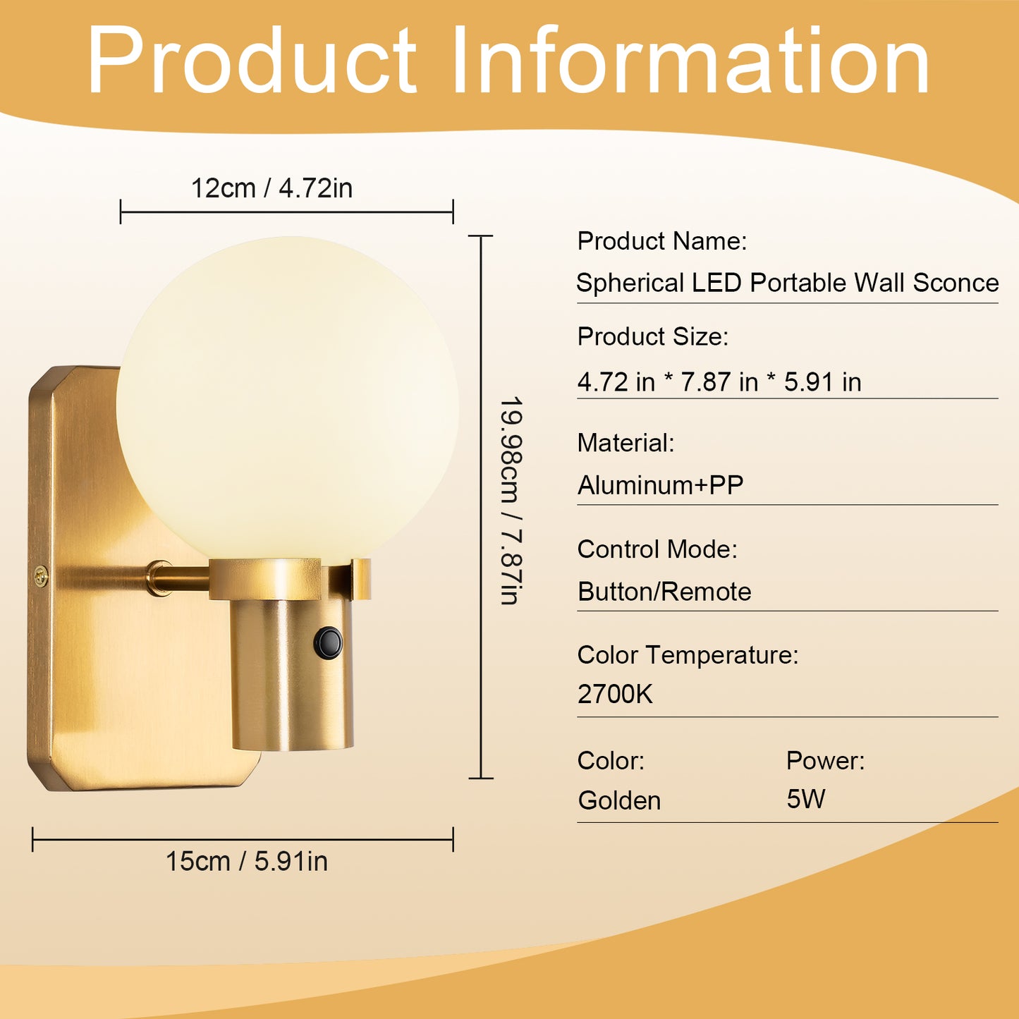 GGbingo Indoor Wall Light Lamp Suitable For Bedroom Bedside Living Room Light Fixture Decoration