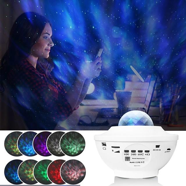 Night Light Projector  Galaxy Projector Starry Sky Projector Lamp with Remote Control 2 in 1 Star Projector with LED Nebula Cloud Moving Ocean Wave Projector for Kid Baby Built-in Music Speaker Voice